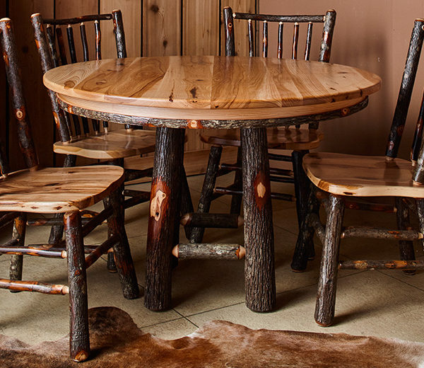 Round Hickory Dining Table Colorado Classics
